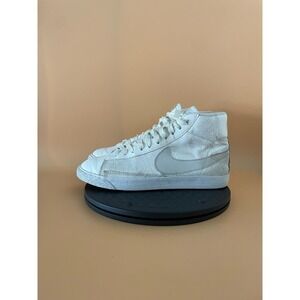 Nike Blazer Mid Summit White Sneakers Shoes Size 7Y GS Light Bone​​
